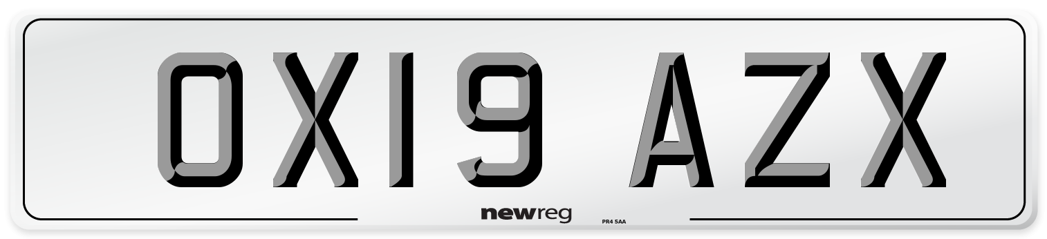OX19 AZX Number Plate from New Reg
